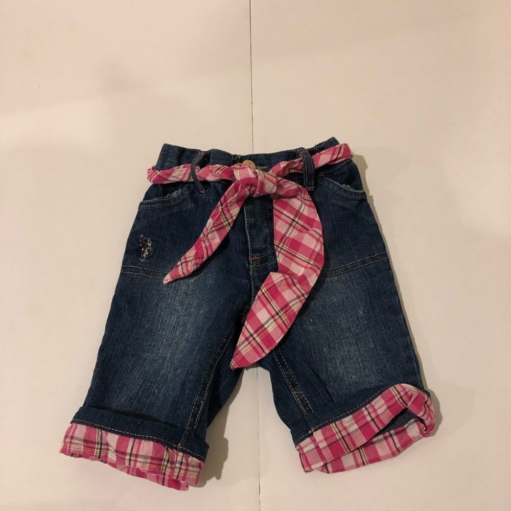 Polo girls 12 mo Jeans with belt‎